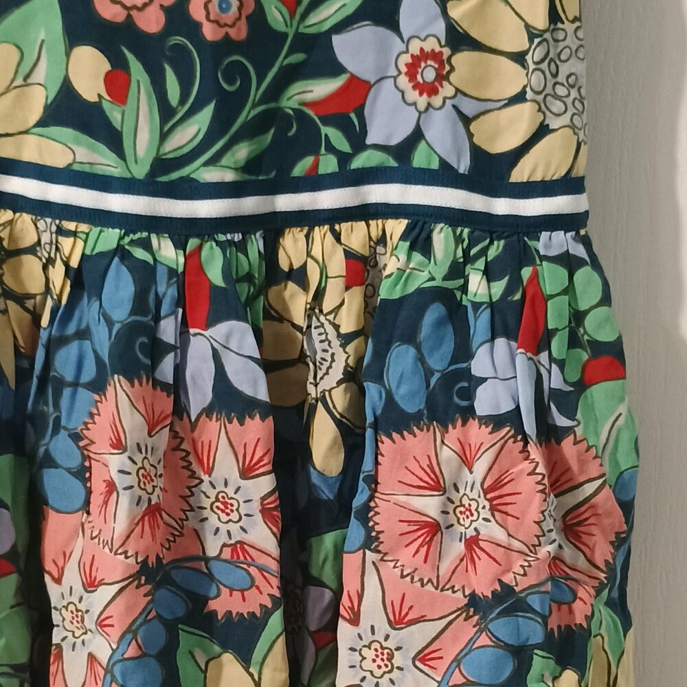 Gymboree/Floral Dress/Girls/M 7-8/Blue Multi/Cap Sleeve Cute - Picture 10 of 11